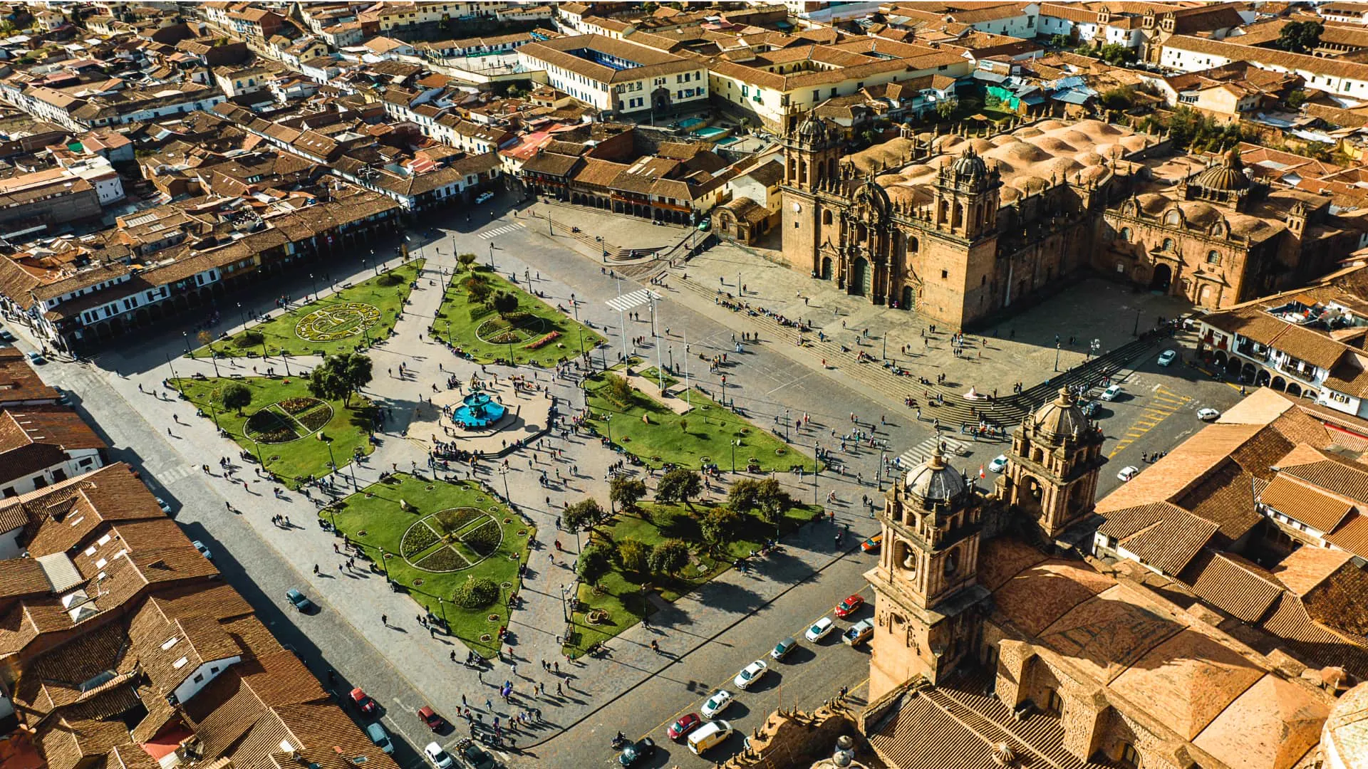 Vista aérea de la Catedral del Cusco